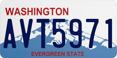 WA license plate AVT5971