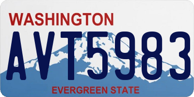 WA license plate AVT5983