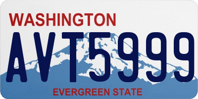 WA license plate AVT5999