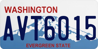 WA license plate AVT6015