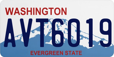 WA license plate AVT6019
