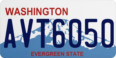 WA license plate AVT6050