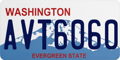 WA license plate AVT6060