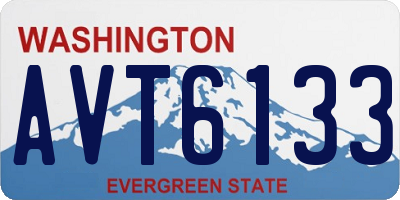 WA license plate AVT6133