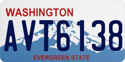 WA license plate AVT6138