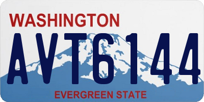 WA license plate AVT6144