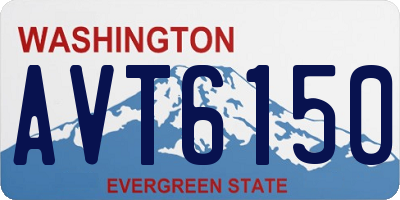 WA license plate AVT6150