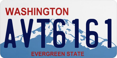 WA license plate AVT6161