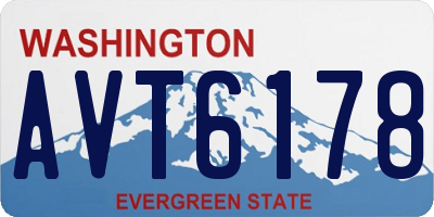 WA license plate AVT6178