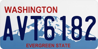 WA license plate AVT6182