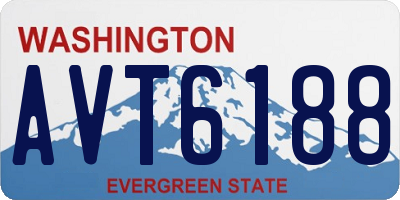 WA license plate AVT6188