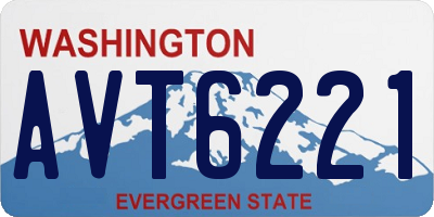 WA license plate AVT6221