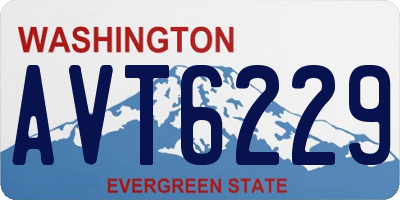 WA license plate AVT6229