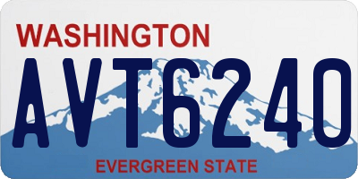 WA license plate AVT6240