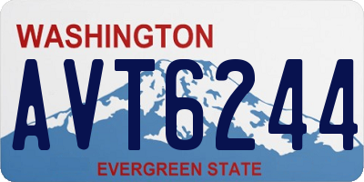 WA license plate AVT6244