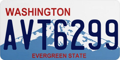 WA license plate AVT6299