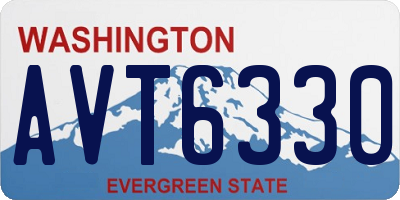WA license plate AVT6330