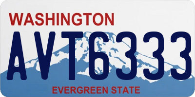 WA license plate AVT6333