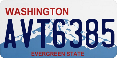 WA license plate AVT6385