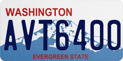 WA license plate AVT6400