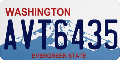 WA license plate AVT6435