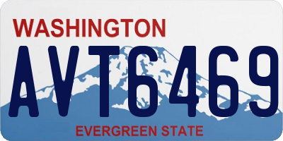 WA license plate AVT6469