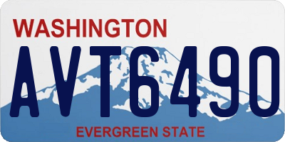 WA license plate AVT6490