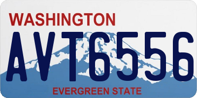 WA license plate AVT6556