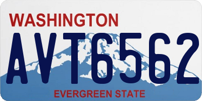 WA license plate AVT6562