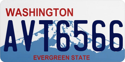 WA license plate AVT6566