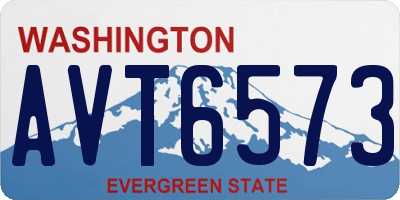 WA license plate AVT6573
