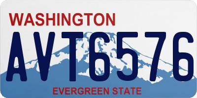WA license plate AVT6576