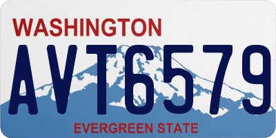 WA license plate AVT6579