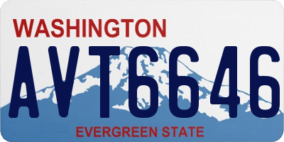 WA license plate AVT6646