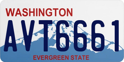 WA license plate AVT6661