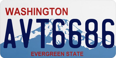 WA license plate AVT6686