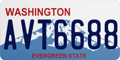 WA license plate AVT6688