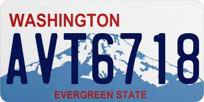 WA license plate AVT6718