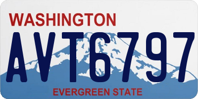 WA license plate AVT6797