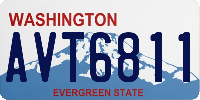 WA license plate AVT6811