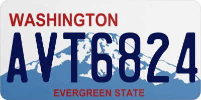 WA license plate AVT6824