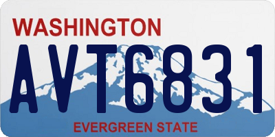 WA license plate AVT6831