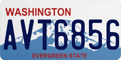 WA license plate AVT6856