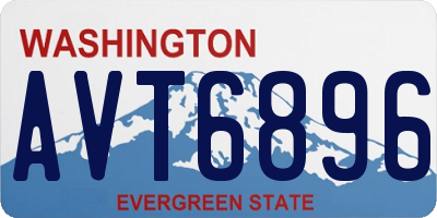 WA license plate AVT6896