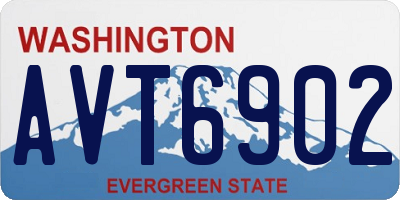 WA license plate AVT6902