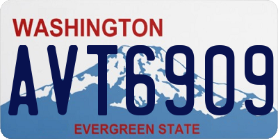 WA license plate AVT6909