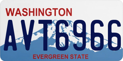 WA license plate AVT6966