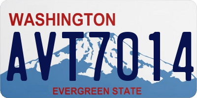 WA license plate AVT7014
