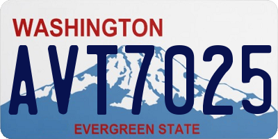 WA license plate AVT7025