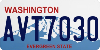 WA license plate AVT7030